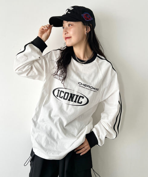 JEEP(ジープ)/サイドライン 配色 ロンT ロングスリーブTシャツ/CHEROKEE Long T-shirt | AT2253073 | ホワイト