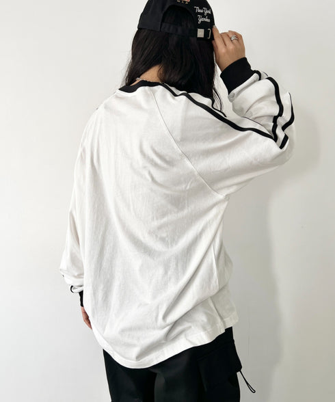 JEEP(ジープ)/サイドライン 配色 ロンT ロングスリーブTシャツ/CHEROKEE Long T-shirt | AT2253073 | ホワイト