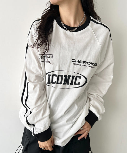 JEEP(ジープ)/サイドライン 配色 ロンT ロングスリーブTシャツ/CHEROKEE Long T-shirt | AT2253073 | ホワイト