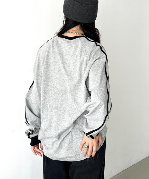 JEEP(ジープ)/サイドライン 配色 ロンT ロングスリーブTシャツ/CHEROKEE Long T-shirt | AT2253073 | グレー