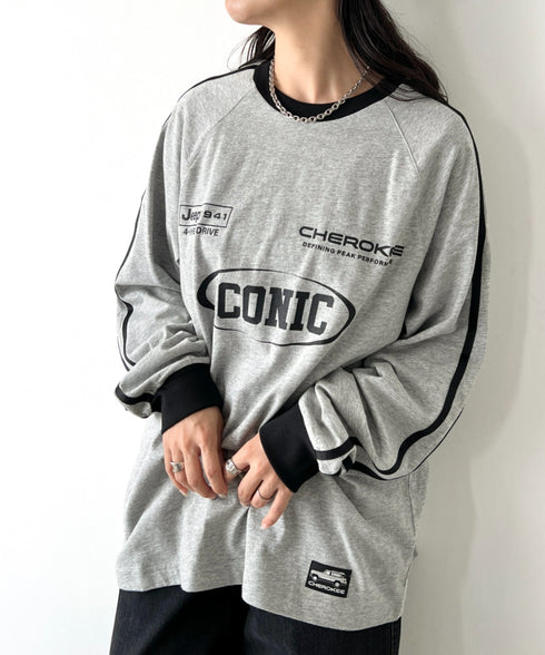 JEEP(ジープ)/サイドライン 配色 ロンT ロングスリーブTシャツ/CHEROKEE Long T-shirt | AT2253073 | グレー