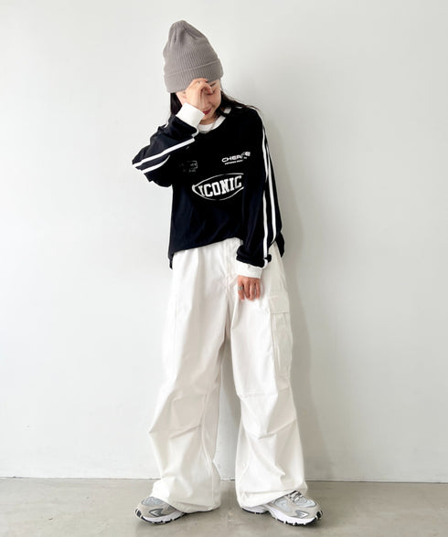 JEEP(ジープ)/サイドライン 配色 ロンT ロングスリーブTシャツ/CHEROKEE Long T-shirt | AT2253073 | ブラック