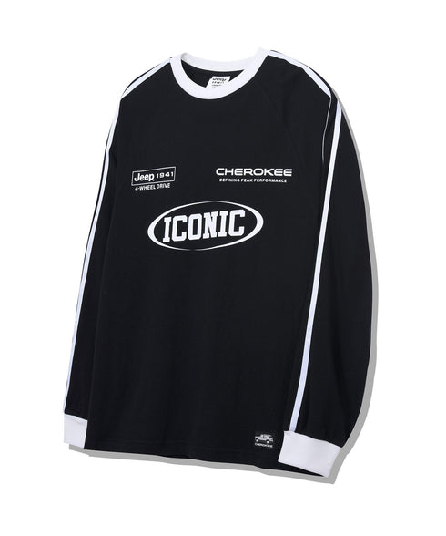 JEEP(ジープ)/サイドライン 配色 ロンT ロングスリーブTシャツ/CHEROKEE Long T-shirt | AT2253073 | ブラック