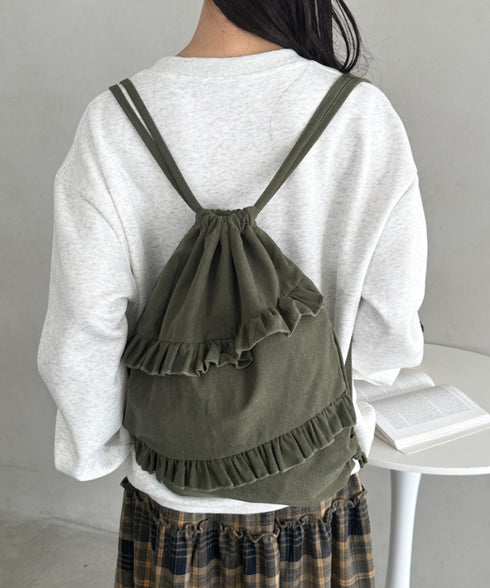 スエードライクフリルナップサック | CL1256032 | カーキ