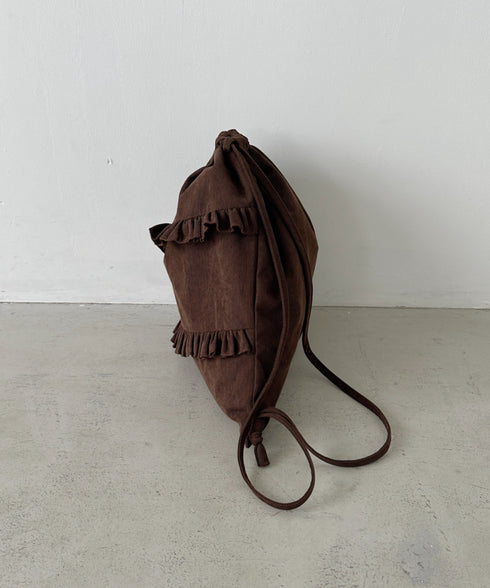 スエードライクフリルナップサック | CL1256032 | ブラウン