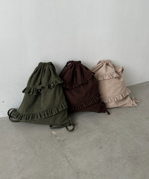 スエードライクフリルナップサック | CL1256032 | カーキ