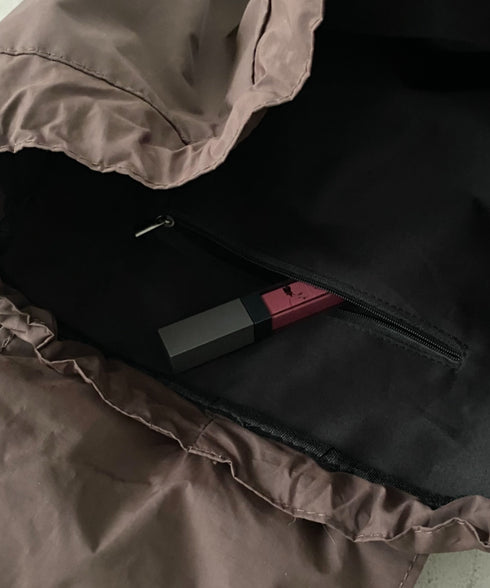 【大容量】ドロストナイロンバックパック/リュック | CL1256033 | ブラウン