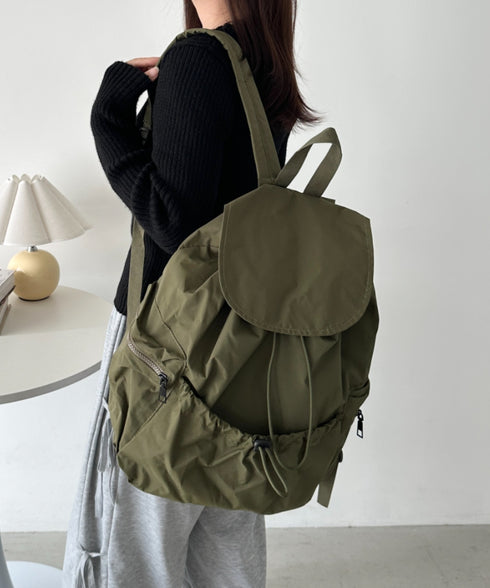 【大容量】ドロストナイロンバックパック/リュック | CL1256033 | カーキ