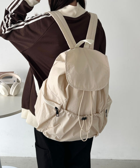 【大容量】ドロストナイロンバックパック/リュック | CL1256033 | アイボリー