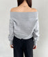 ダブルジップオフショルニットトップス | BA2256029 | グレー