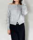 ダブルジップオフショルニットトップス | BA2256029 | グレー