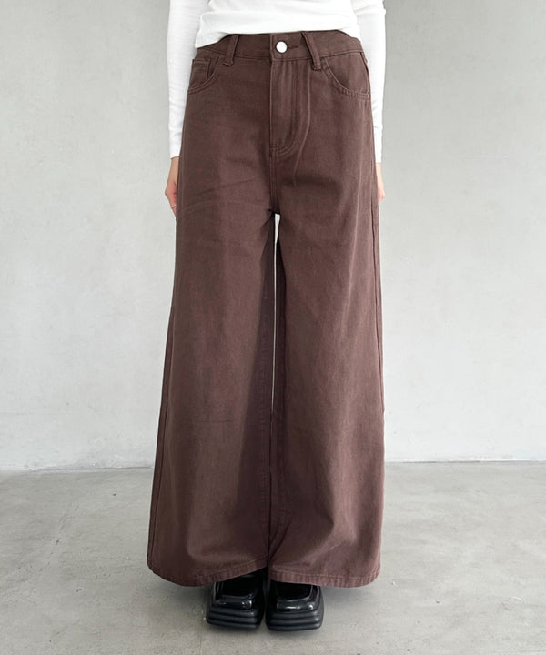 ワイドバギーフレアデニムパンツ | BA2256030 | ブラウン
