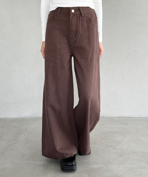 ワイドバギーフレアデニムパンツ | BA2256030 | ブラウン