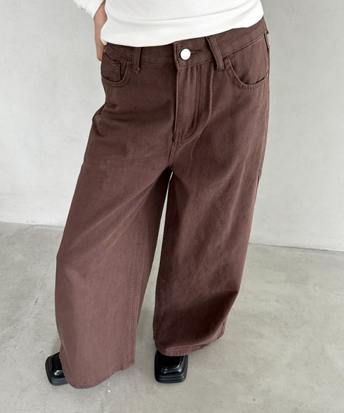 ワイドバギーフレアデニムパンツ | BA2256030 | ブラウン