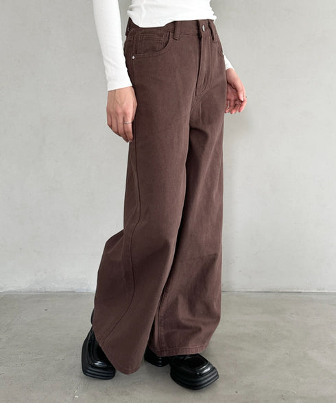 ワイドバギーフレアデニムパンツ | BA2256030 | ブラウン