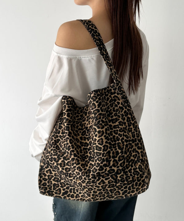【A4サイズ対応】レオパード柄ワンハンドルショルダーバッグ | BA1256033 | ベージュ