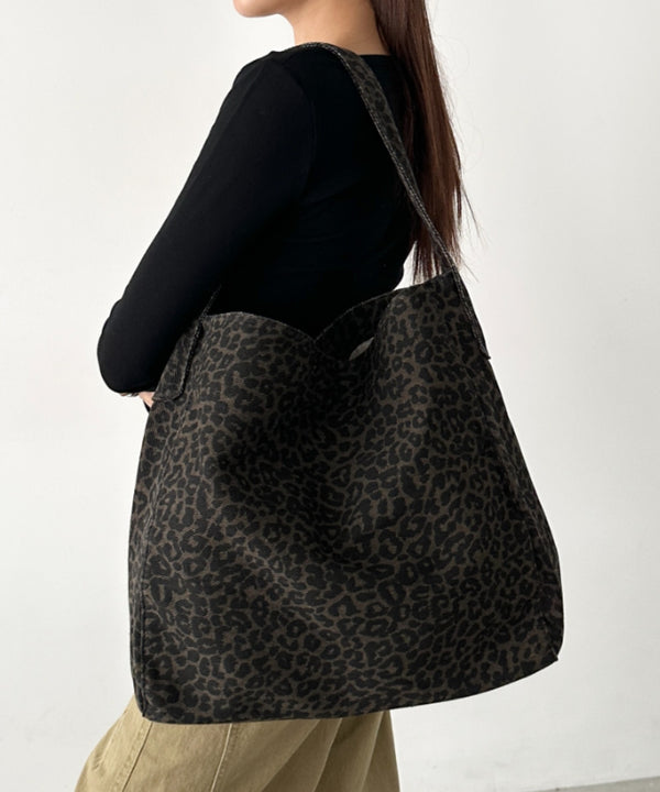【A4サイズ対応】レオパード柄ワンハンドルショルダーバッグ | BA1256033 | ブラウン