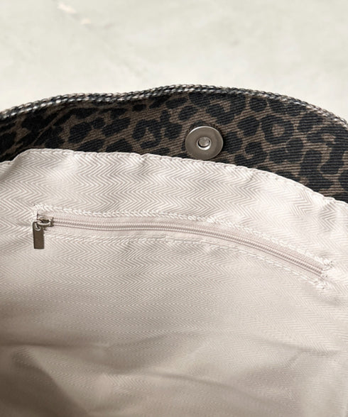 【A4サイズ対応】レオパード柄ワンハンドルショルダーバッグ | BA1256033 | ブラウン