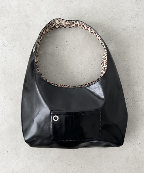 レオパードライニングショルダーバッグ | BA1256034 | ブラック