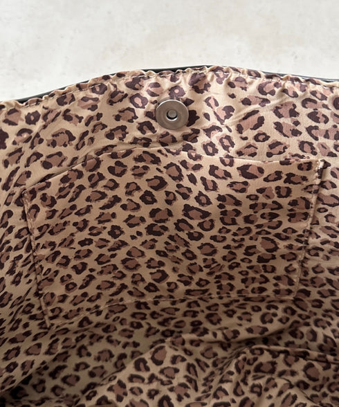 レオパードライニングショルダーバッグ | BA1256034 | ブラック