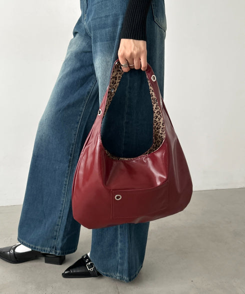 レオパードライニングショルダーバッグ | BA1256034 | レッド
