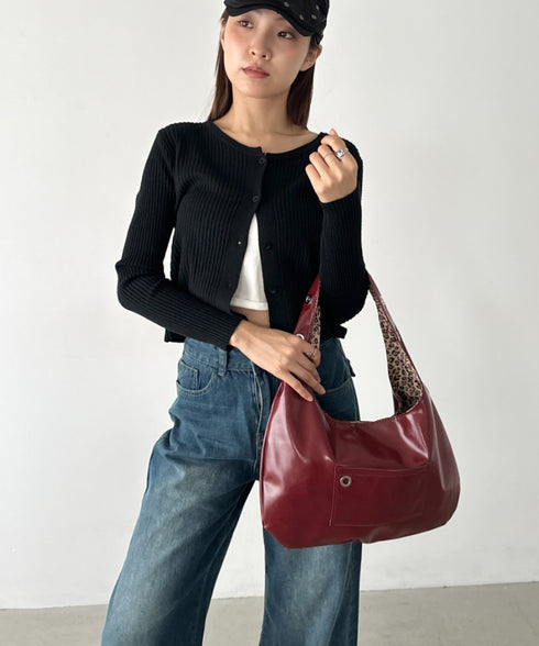 レオパードライニングショルダーバッグ | BA1256034 | レッド