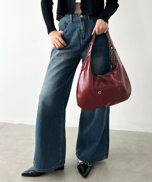 レオパードライニングショルダーバッグ | BA1256034 | レッド