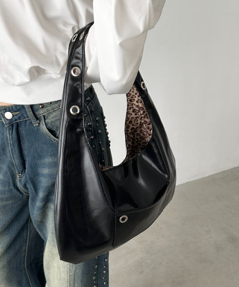 レオパードライニングショルダーバッグ | BA1256034 | ブラック