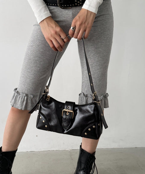 バックルベルトショルダーバッグ | BA1256036 | ブラック