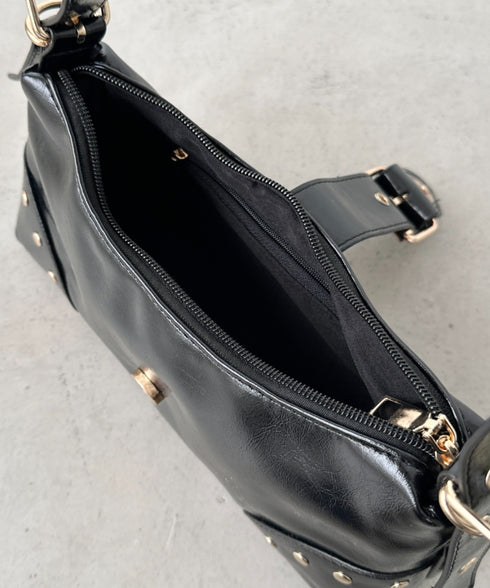 バックルベルトショルダーバッグ | BA1256036 | ブラック