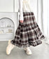 チェックフリルティアードスカート | LO2256054 | ブラウン