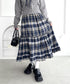 チェックフリルティアードスカート | LO2256054 | ネイビー