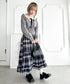 チェックフリルティアードスカート | LO2256054 | ネイビー