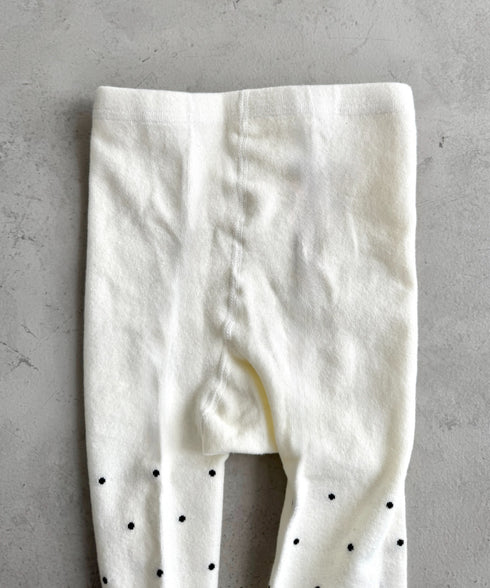 ドット柄ニットタイツ | LO6254011 | オフホワイト