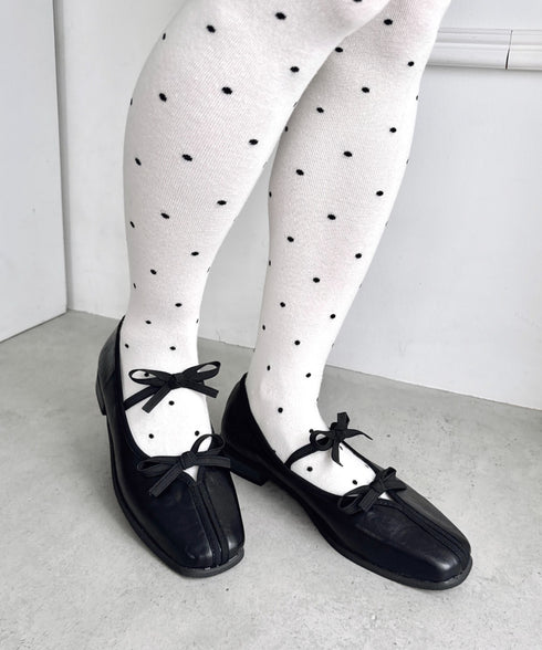 ドット柄ニットタイツ | LO6254011 | オフホワイト