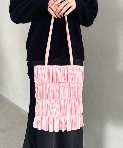 パーティーサブバッグ4段フリルパーティートートバッグ 結婚式/二次会/サブトート | MD1256015 | ピンク