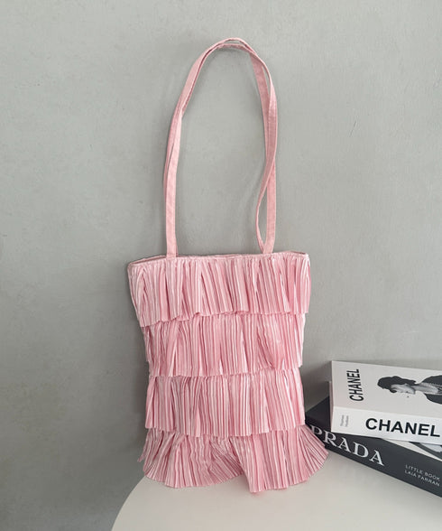 パーティーサブバッグ4段フリルパーティートートバッグ 結婚式/二次会/サブトート | MD1256015 | ピンク