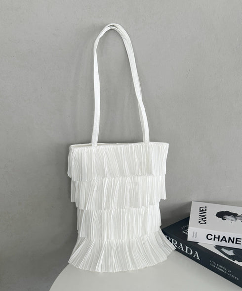 パーティーサブバッグ4段フリルパーティートートバッグ 結婚式/二次会/サブトート | MD1256015 | ホワイト