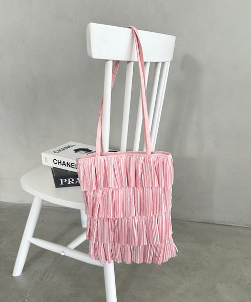 パーティーサブバッグ4段フリルパーティートートバッグ 結婚式/二次会/サブトート | MD1256015 | ピンク