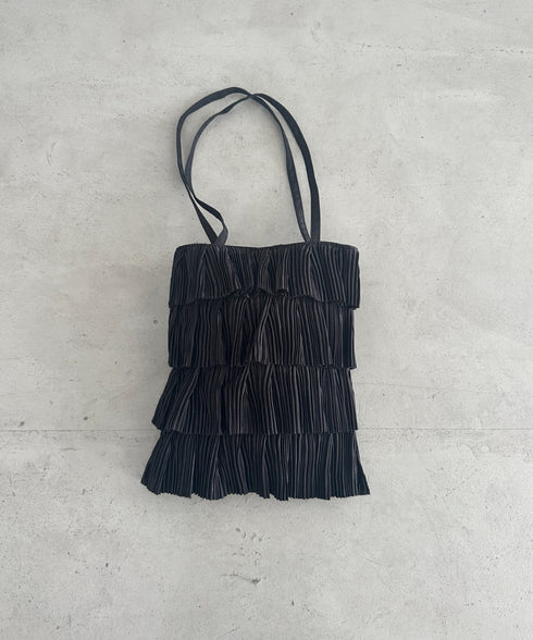 パーティーサブバッグ4段フリルパーティートートバッグ 結婚式/二次会/サブトート | MD1256015 | ブラック