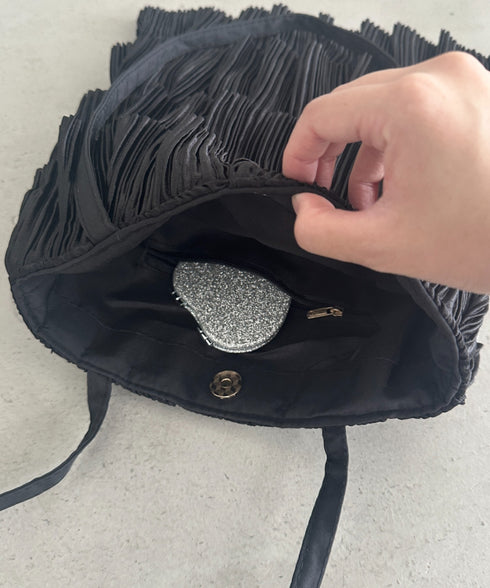 パーティーサブバッグ4段フリルパーティートートバッグ 結婚式/二次会/サブトート | MD1256015 | ブラック