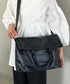 【A4収納可】通勤・通学 2WAY仕様PUトート ショルダーバッグ | MD1256017 | ブラック