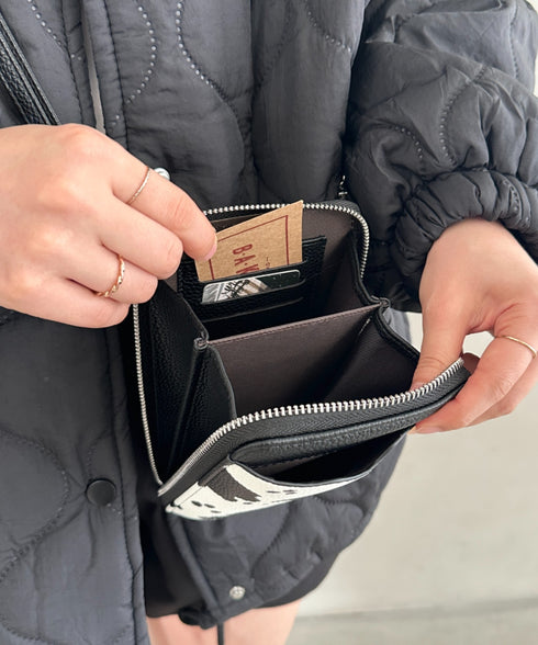 お財布スマホミニショルダーバッグ ポシェット | MD1256024 | ブラック系その他