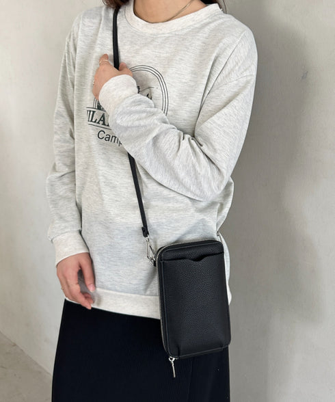 お財布スマホミニショルダーバッグ ポシェット | MD1256024 | ブラック