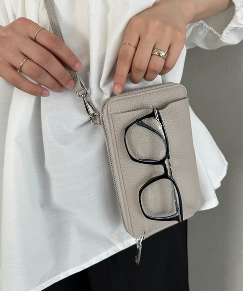 お財布スマホミニショルダーバッグ ポシェット | MD1256024 | グレー