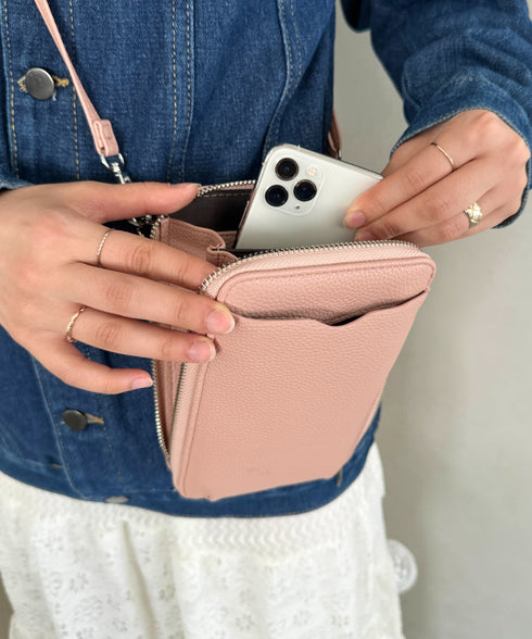 お財布スマホミニショルダーバッグ ポシェット | MD1256024 | ピンク