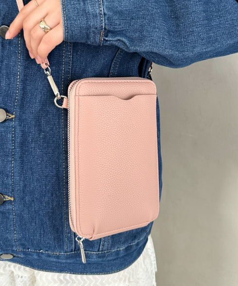 お財布スマホミニショルダーバッグ ポシェット | MD1256024 | ピンク