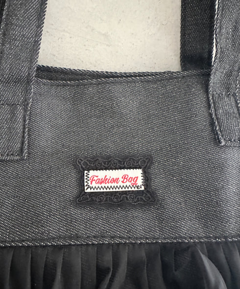 【A4収納可】フリル横型トートバッグ | WR1256013 | ブラック