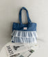 【A4収納可】フリル横型トートバッグ | WR1256013 | ブルー