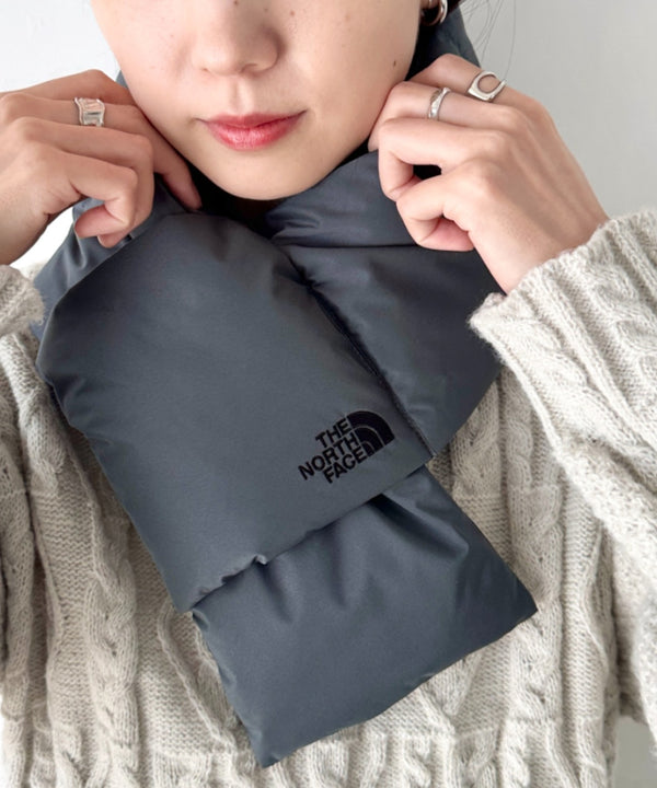 THE NORTH FACE(ザ・ノースフェイス)/T-BALL MUFFLER/ブランドロゴ ワンポイント ダウンマフラー パディングマフラー | IM6253074 | グレー